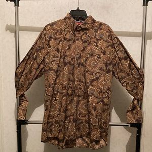 Wrangler George Strait Cowboy Collection Button Down Long Sleeve Shirt XL